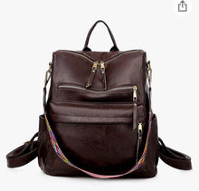 Load image into Gallery viewer, Vegan Leather Backpack Purse