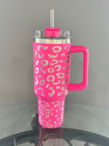 40oz. Tumbler with Handle and Straw Lid