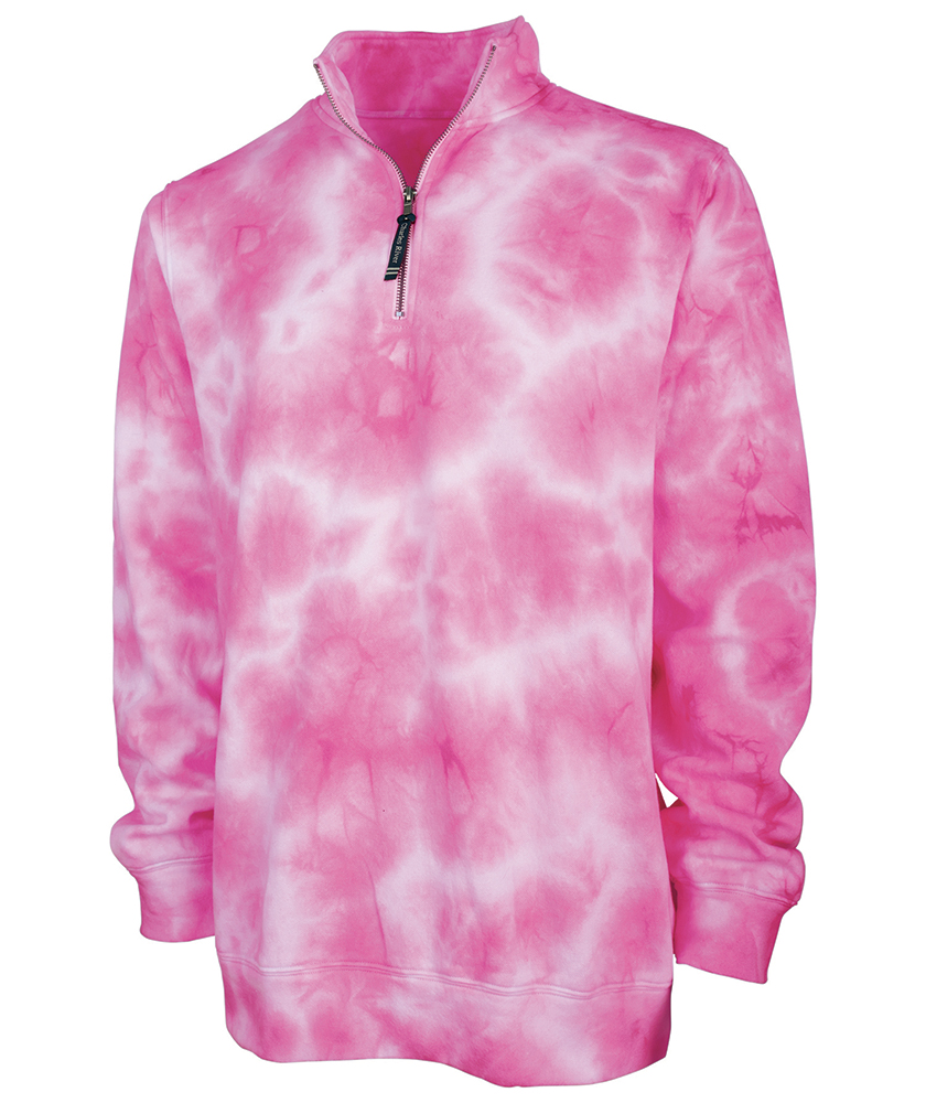 PINK Tie Dye Charles River Pullover