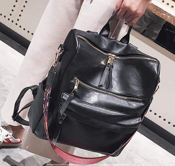 Black GG-debossed leather backpack | Gucci | MATCHES UK