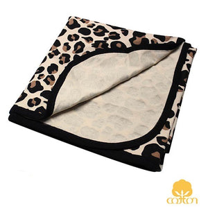 Leopard Print Receiving Blanket