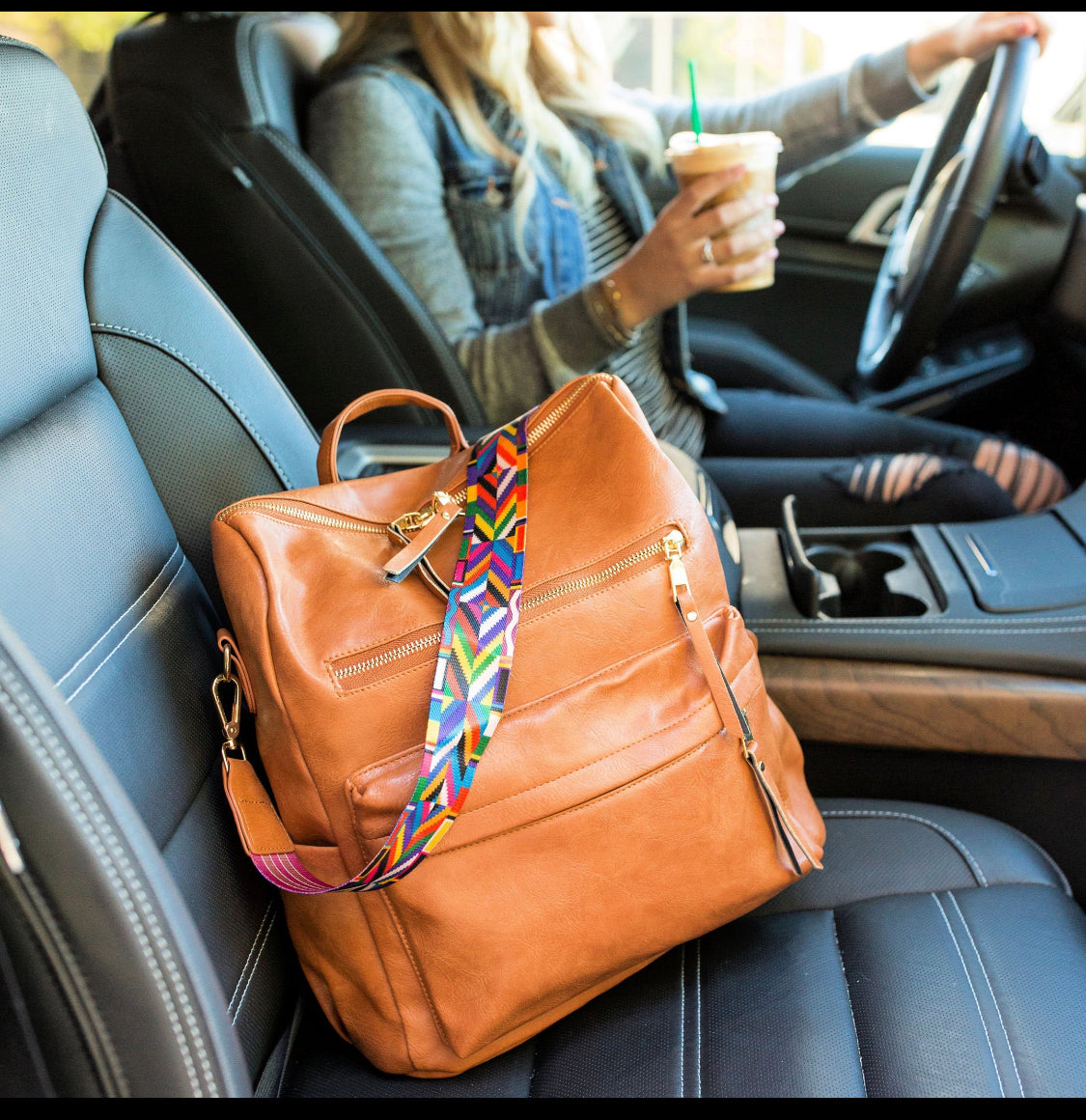 Ampere Backpack Purse Vegan Leather Boho Convertible Blush Pink Bag | eBay